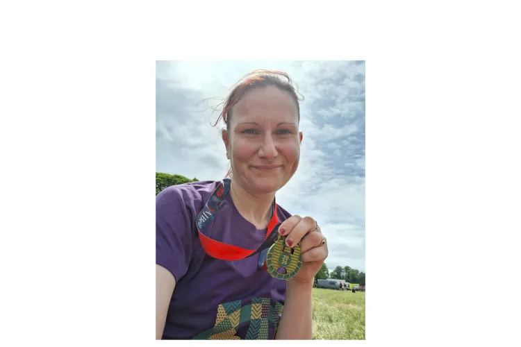 woman with medal 